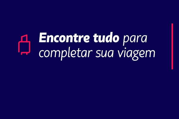 Encontre seguro viagem, aluguel de carros e mais